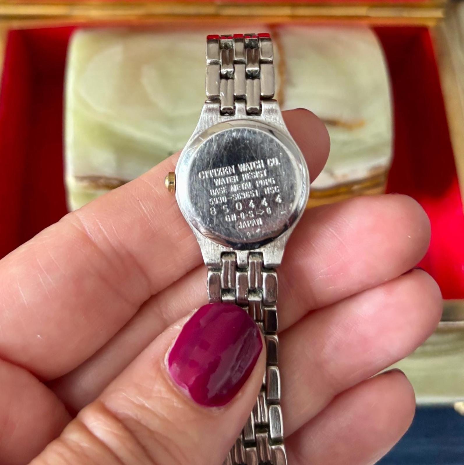 Vintage Citizen Sapphire Ladies Quartz Watch | Japanese Dress Watch | Silver Tone Bracelet