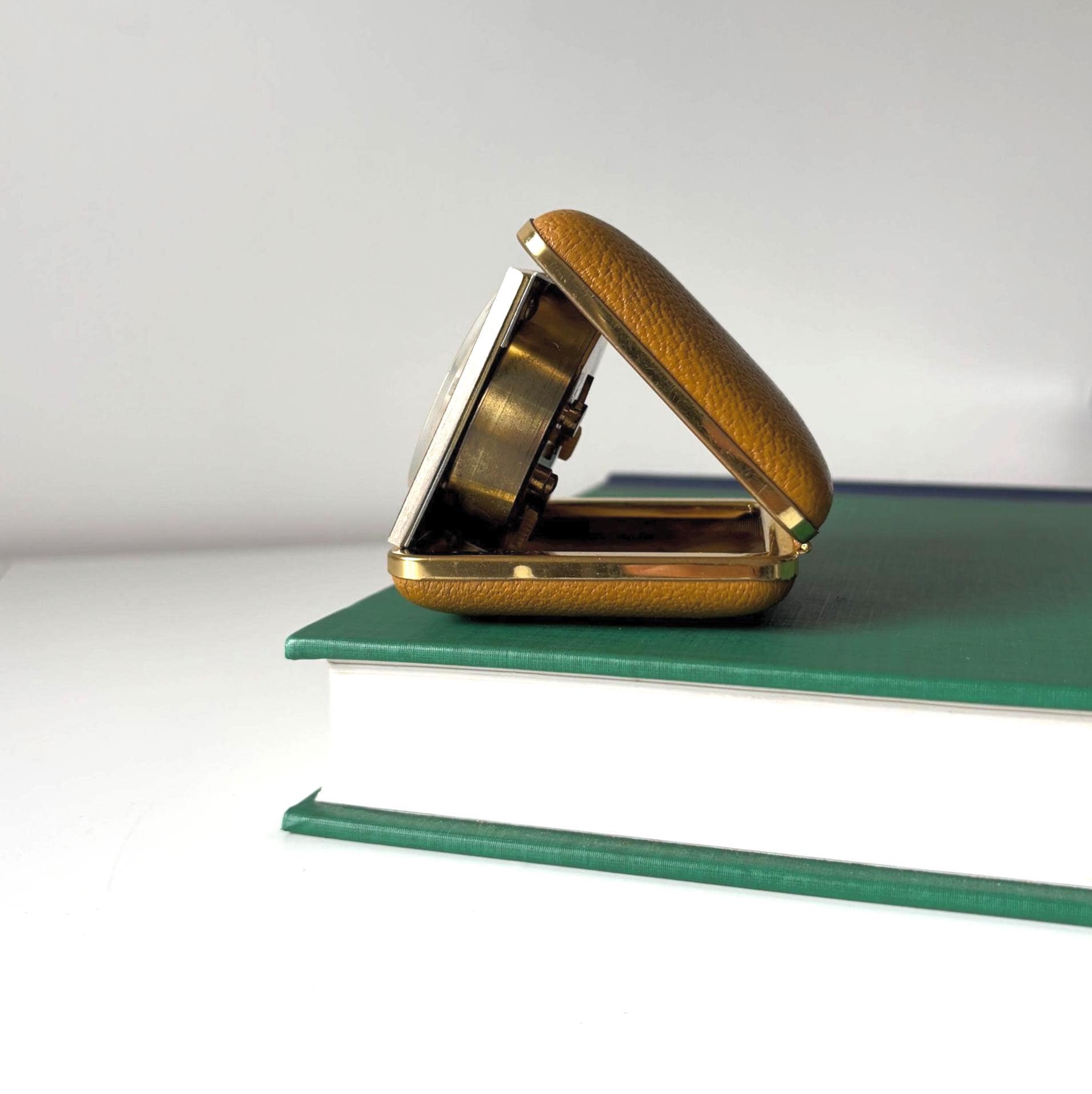Vintage Deluxe 7 Jewel Folding Travel Alarm Clock Made in Germany