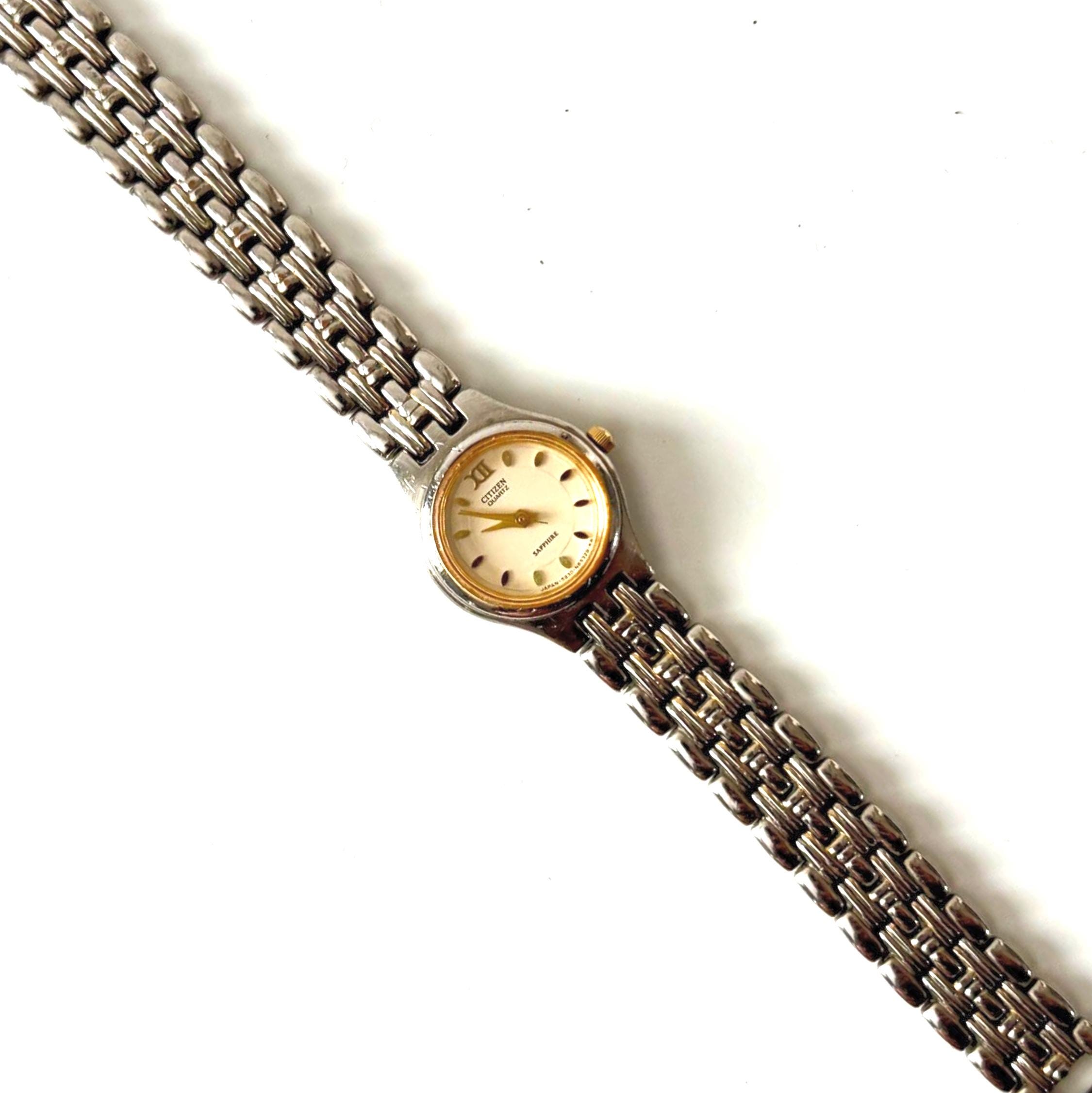 Vintage Citizen Sapphire Ladies Quartz Watch | Japanese Dress Watch | Silver Tone Bracelet