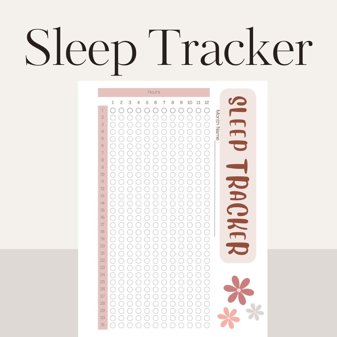 Printable Sleep Tracker, Monthly Sleep Chart, Printable Sleep Log ...