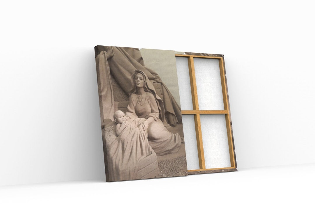 Sand Art Nativity Madonna With Baby Jesus Etsy