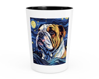 Starry Night - Bulldog Shot Glass