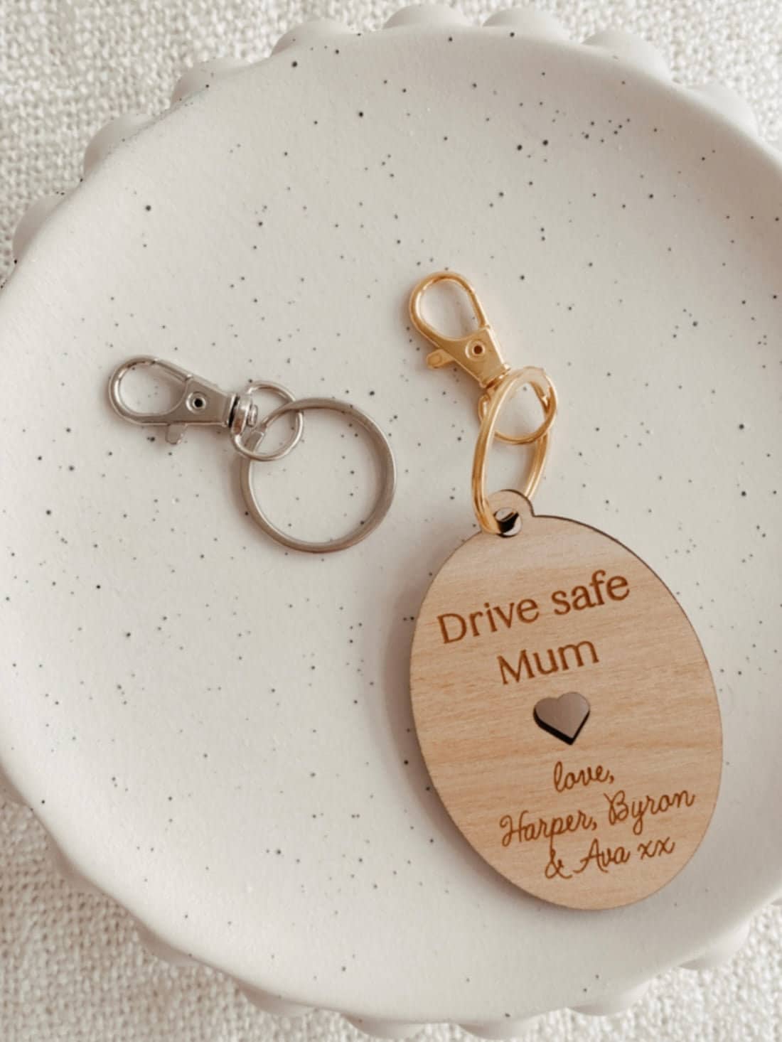 Inspirational Drive Safe Keychain - Gift From Mom To Son Or Daughter, Stainless Steel Keyring - View #2