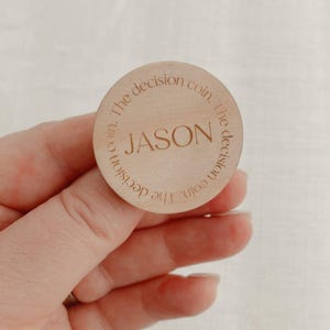 Decision coin - decision maker, Personalised Flip Coin, Anniversary Gift, Valentine's Day Gift, Wedding Gift