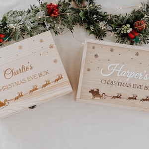 Personalisierte Weihnachtsabendbox, Erinnerungskiste aus Holz, Weihnachtsgeschenkbox, Familien-Weihnachtsabendbox, Geschenk