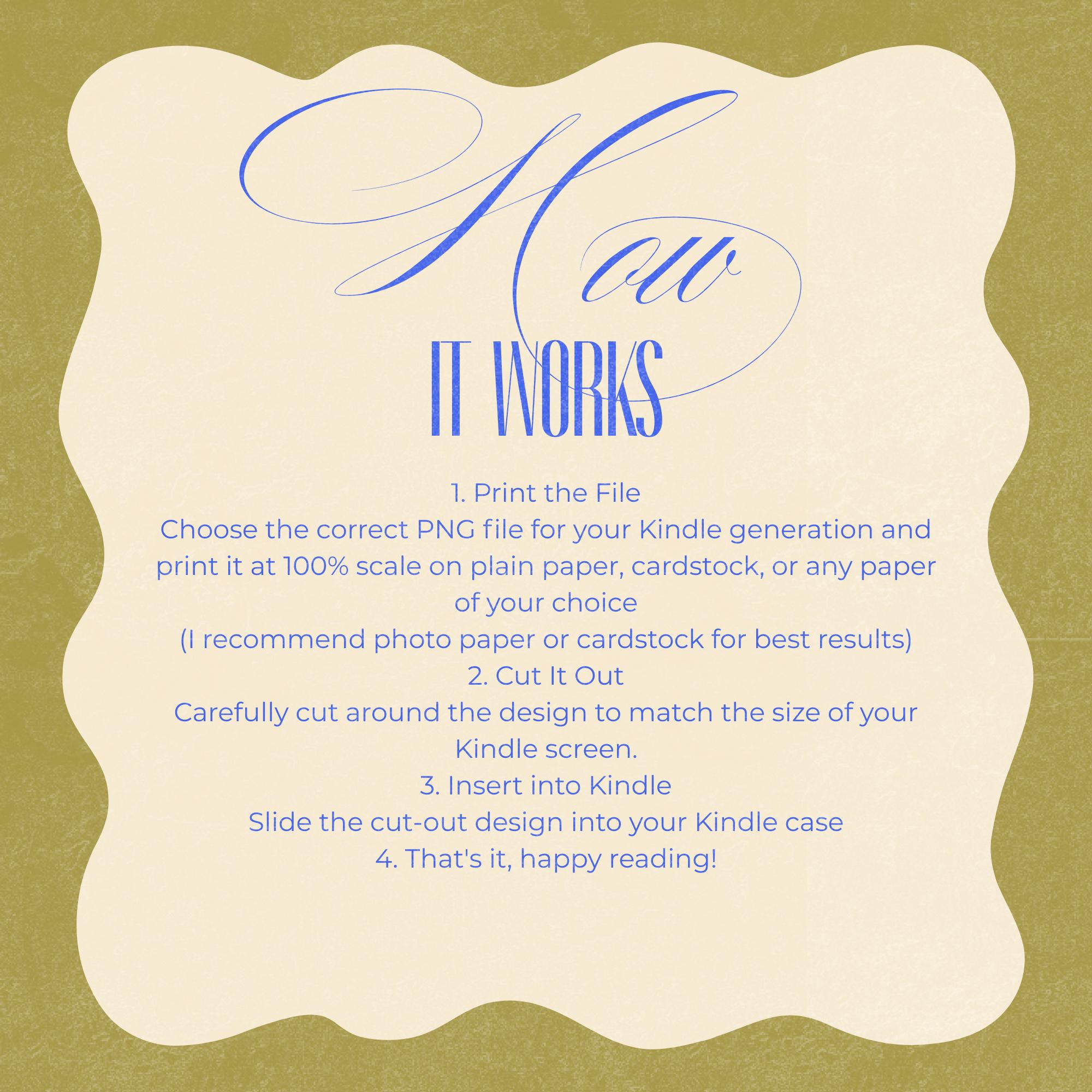 Dark Romance Inspired Kindle Insert | Kindle Printable | Clear Case ...