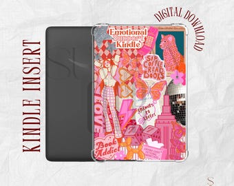 Probably Reading Girly Kindle Insert | Kindle Printable | Clear Case Insert | Kindle Aesthetic | Kindle Stickers | Digital Download