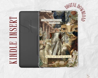 Renaissance Romance Inspired Kindle Insert ~ | Kindle Printable | Clear Case Insert | Kindle Aesthetic | Kindle Stickers | Digital Download