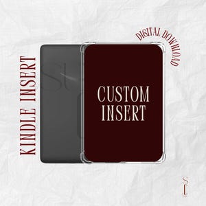 Benutzerdefinierte Kindle-Einlage | Kindle Printable | Klare Hülle einfügen | Kindle Ästhetik | Kindle Aufkleber | Digitaler Download