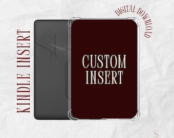 Custom Kindle Insert | Kindle Printable | Clear Case Insert | Kindle Aesthetic | Kindle Stickers | Digital Download