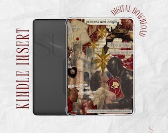 Medieval Romance Inspired Kindle Insert ~ | Kindle Printable | Clear Case Insert | Kindle Aesthetic | Kindle Stickers | Digital Download