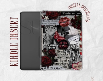 Dark Romance Inspired Kindle Insert | Kindle Printable | Clear Case Insert | Kindle Aesthetic | Kindle Stickers | Digital Download