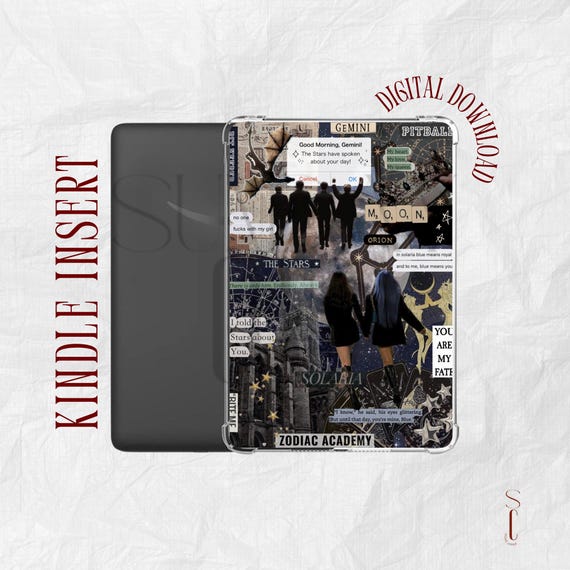 Zodiac Academy Inspired Kindle Insert | Kindle Printable | Clear Case Insert | Kindle Aesthetic | Kindle Stickers | Digital Download