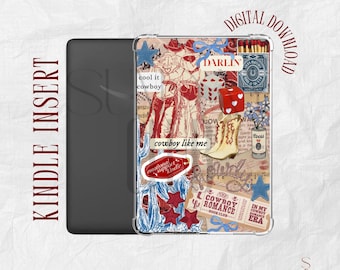 Cowboy Romance Inspired Kindle Insert | Kindle Printable | Clear Case Insert | Kindle Aesthetic | Kindle Stickers | Digital Download