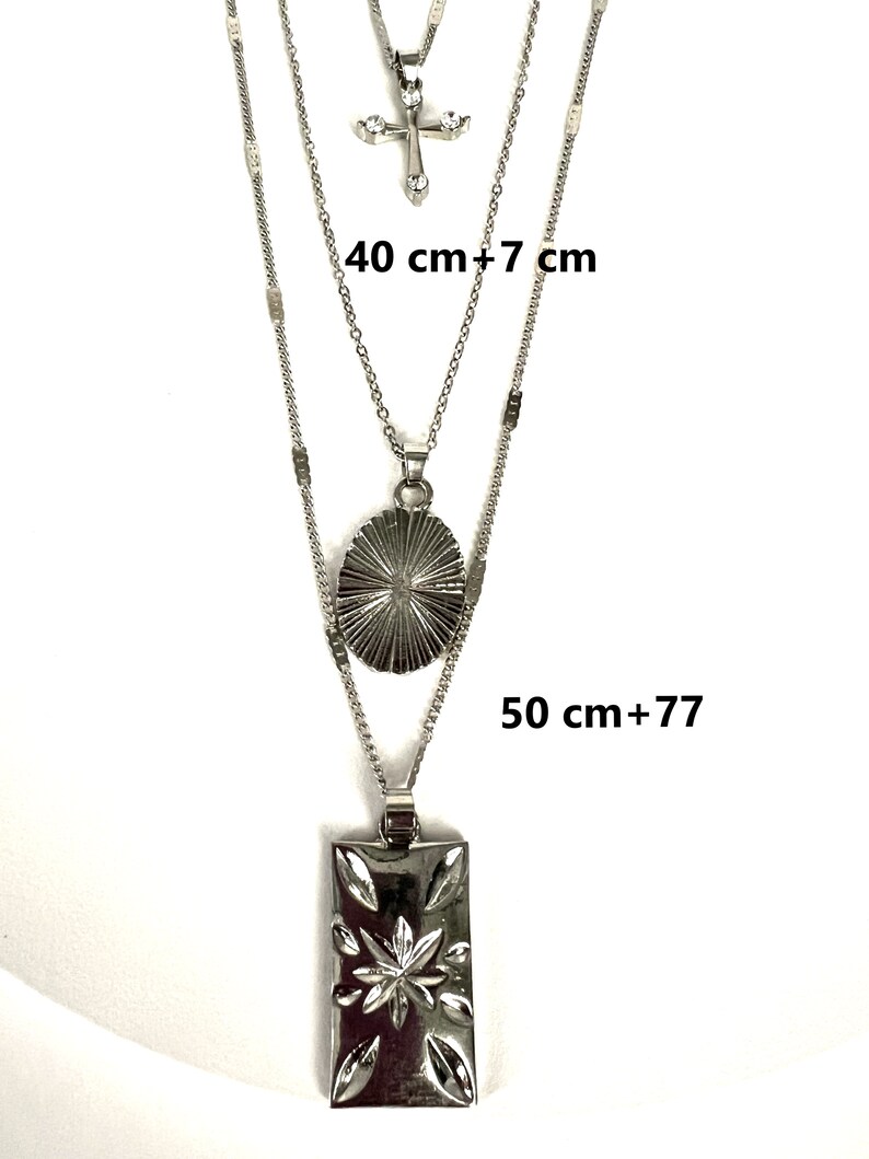 3piece Silver Plated Pendant Necklace Set Zinc Alloy Necklace Set
