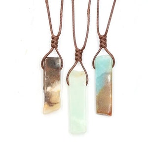 Natürliche rosa Kristallpunkt-Halskette | Heilende Kristallhalskette | Ihre Männer / Frauen Glück Halskette Geschenk | Handgemachte Unisex Edelstein Kristall Halskette