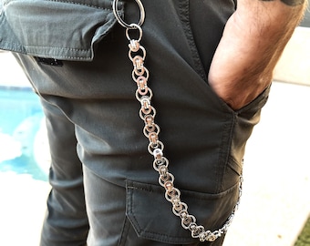 15mm Byzantine Stainless Steel Pants Chain, Goth Emo Unisex Wallet