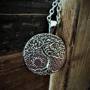 Tree of Life Pendant Necklace| Yin Yang Moon and Sun| Graduation/ Prom/Birthday/ Mother&#39;s/Father&#39;s Day Necklace| Unisex/ His/ Her Gift