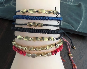 Tibetan Braided Bracelet | Copper Bead Luck Amulet