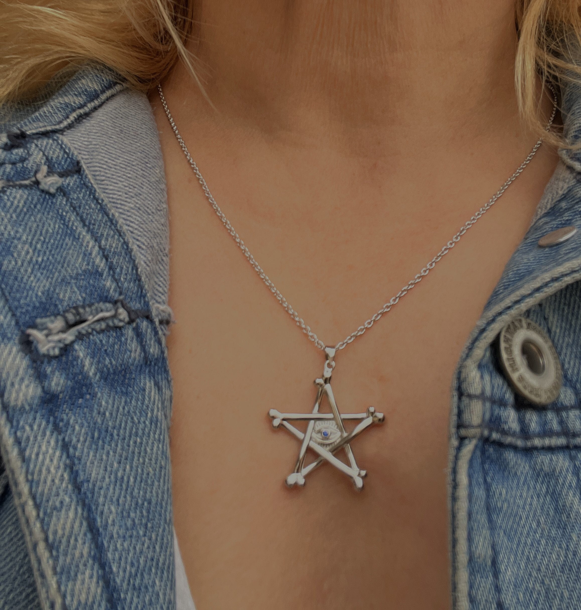 Collar Tous Collar De Plata De Ley S925 Con Estrella Y Circonitas