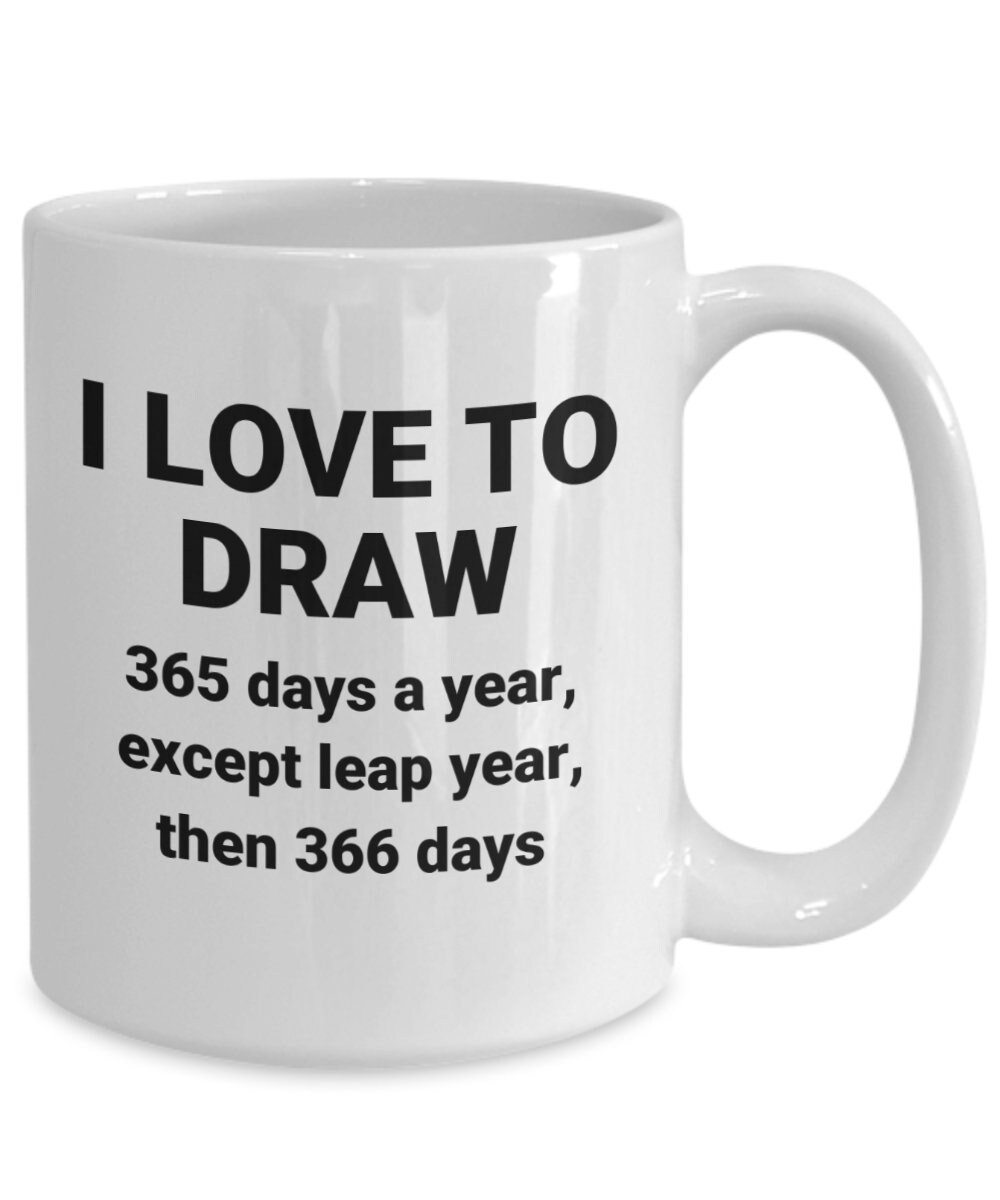 Love to Draw Mug, Girls Who Love Drawing Gifts, Gifts for People Who