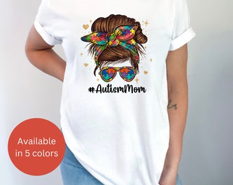 Graphic T-Shirt #Autismmom | Autism Awareness | Autism Awareness Month | Autism Mom | Autism Dad | ASD | Light it Up Blue | Inclusion