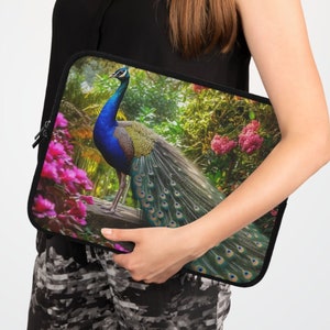 Stunning Peacock Laptop Sleeve, Designer MacBook Air Case, iPad Sleeve, 7" 10" 13" 15" 17", Premium Macbook Pro Cover