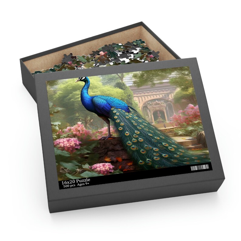 Stunning Peacock Jigsaw Puzzle Radiant Bird in a Majestic Etsy