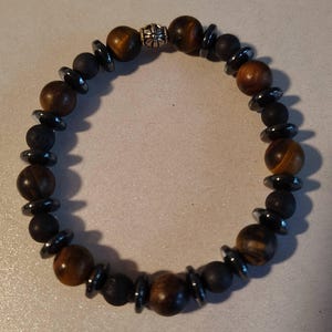 Tiger Eye And Hematite Bracelet