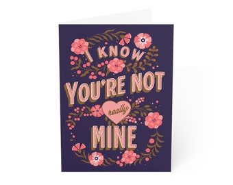 Tarjeta de San Valentín con mensaje situacional: saludo de amor moderno
