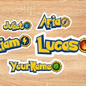 Custom Gamer Name Style Sticker/ Adventure Sticker/90s, y2k, millenial/ Die Cut/Personalized, hydroflask, water bottle, gifts, school