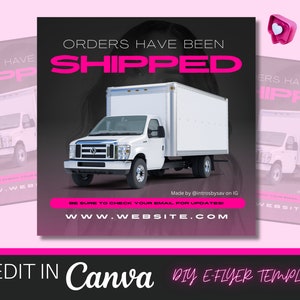 Orders Have Been Shipped Flyer, Premade Business Social Media Flyer, Order Shipping Flyer, DIY Flyer Template Design, Shipping Flyer, Canva