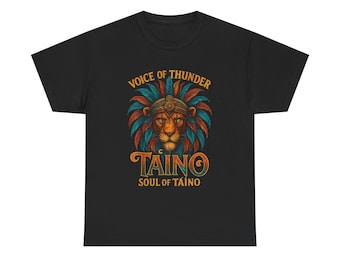 Taino Tribal Print T-Shirt: Indigenous Caribbean Cotton Tee