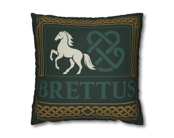 Brettus Pillow Cover: Spun Polyester Decorative Cushion Case