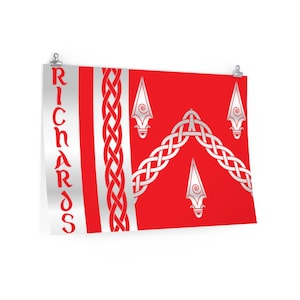 Richards Family Crest Poster: Vintage Coat of Arms Art (12x16)