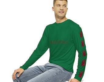 Welsh Dragon Long Sleeve Shirt: Celtic Graphic Tee, Indy Wales Pride