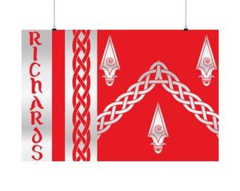 Richards Family Crest Poster: Vintage Heraldic Wall Art