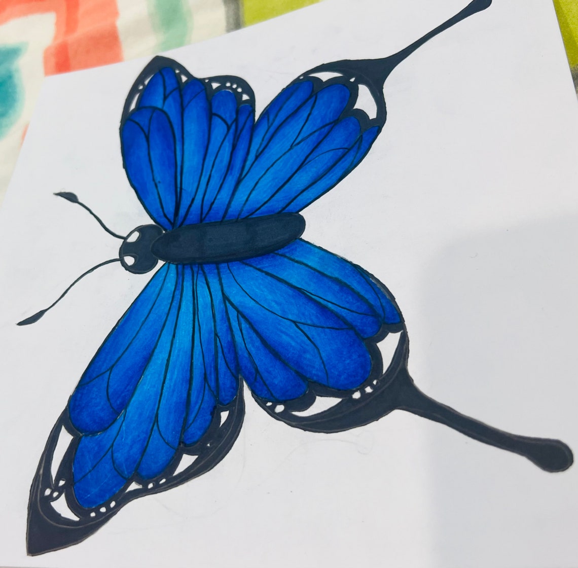 Blue Butterfly Etsy
