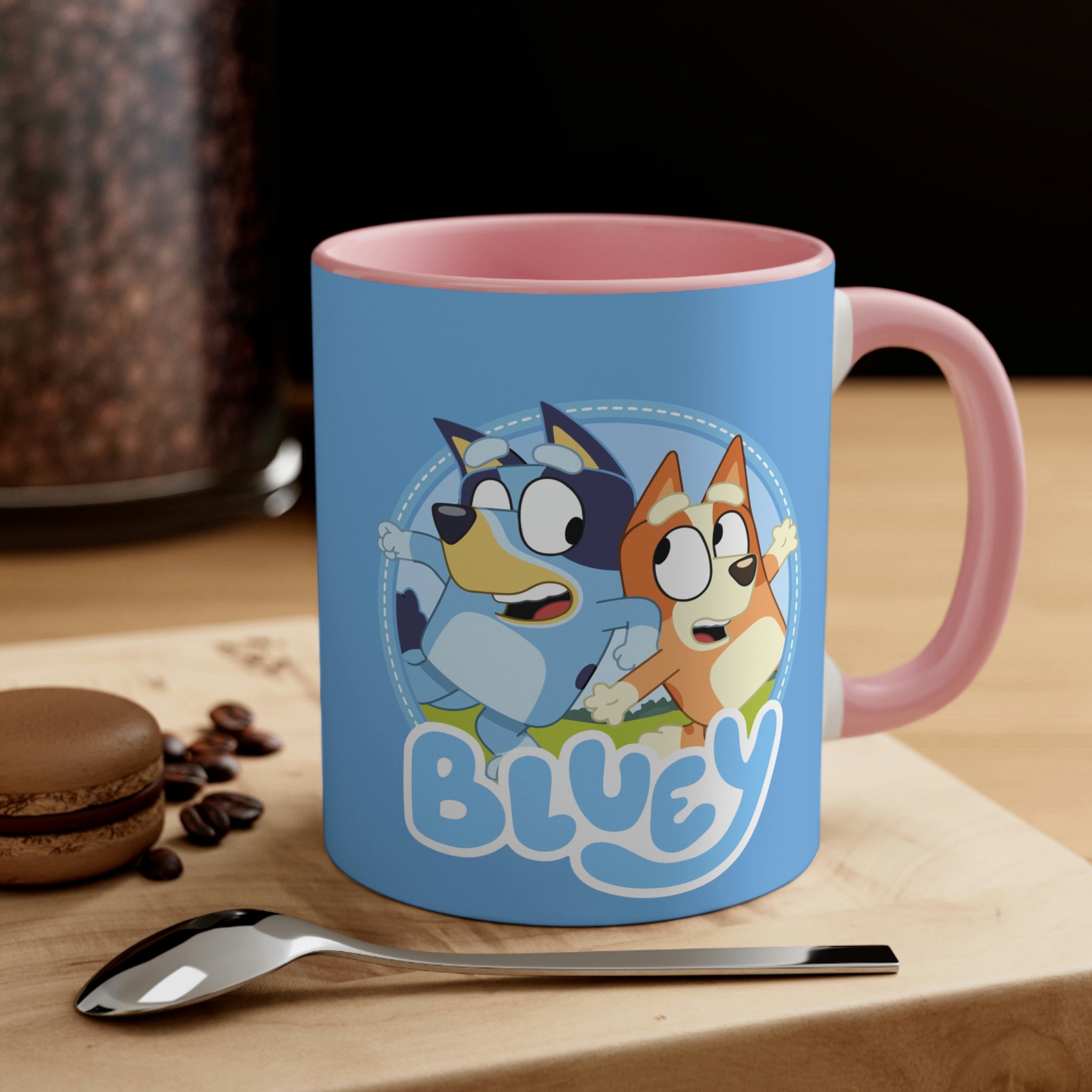 Bluey Lover Accent Coffee Mug 11oz Bluey Coffee Mug Bluey -  Australia