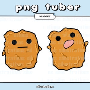 PNGTuber - Nugget di pollo / Chibi / Carino / Kawaii / Twitch / YouTube / Avatar / Vtuber / Carattere per PNGTuber