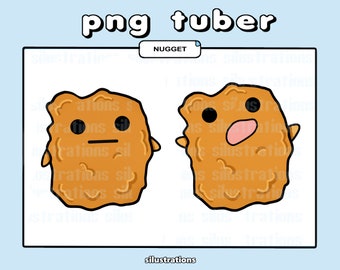 PNGTuber - Chicken Nugget | Chibi | Cute | Kawaii | Twitch | YouTube | Avatar | Vtuber | Character for PNGTubers