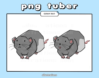 PNGTuber - Rat | Chibi | Stream Pet | Cute | Twitch | YouTube | Avatar | Vtuber | PNGTuber | Model Ready to Use | Download for OBS