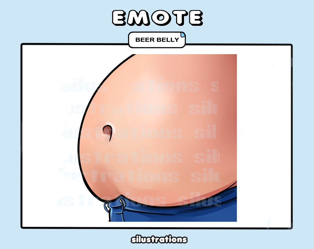 Funny Beer Belly Twitch Emote / Beer Belly Dad Funny Emote for Twitch