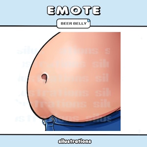 Funny Beer Belly Twitch Emote / Beer Belly Dad funny emote for Twitch, YouTube, Discord / Funny, hilarious,  cute ready to use