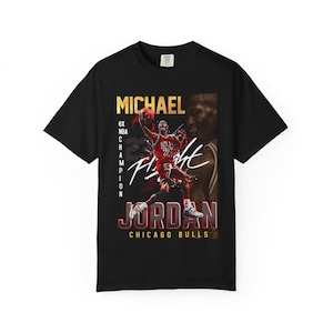Michael Jordan Chicago Bulls Graphic T-shirt, Retro Athlete Clothing, Flight edition