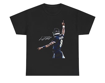 Camiseta gráfica de Lamar Jackson Baltimore con edición de autógrafos