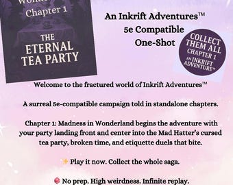 Madness in Wonderland | Digital DnD 5e One-Shot Adventure | Level 5 | Printable Module | Surreal Puzzle Encounter | GM-Friendly PDF |Serial