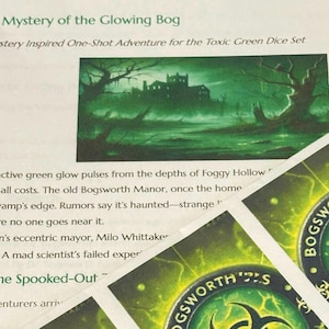 The Mystery of the Glowing Bog,  D&D 5E One-Shot Adventure, Dnd Digital Download, Dnd One-Shot Adventure, DND story, DM Materials, Dnd Story