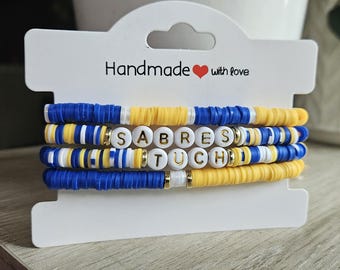 Buffalo Sabres Tuch inspired bracelet set