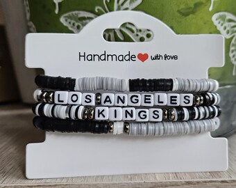 Los Angeles Kings Inspired Beaded Bracelet Set
